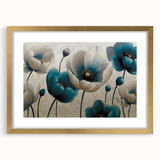 Abstract wall art featuring a modern design of colorful strokes and lines, framed in gold with a mat, ideal for contemporary home decor. Perfect for adding a touch of elegance to living spaces.