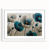 Abstract wall art featuring dynamic strokes and lines in a modern design. The piece is framed with a white mat, showcasing a minimalistic aesthetic ideal for contemporary decor. Perfect for enhancing living spaces with artistic expression.