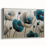 Framed abstract wall art featuring strokes and lines in soft gray and silver hues, showcasing a modern design perfect for contemporary home decor.