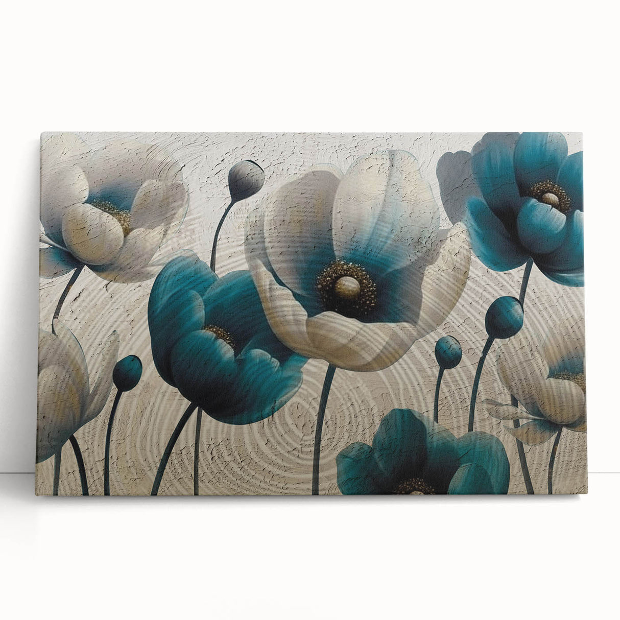 Abstract strokes and lines design in vibrant hues adorn this stretched canvas wall art, creating a modern aesthetic perfect for contemporary home decor. Ideal for adding a splash of color and artistic flair to any room.