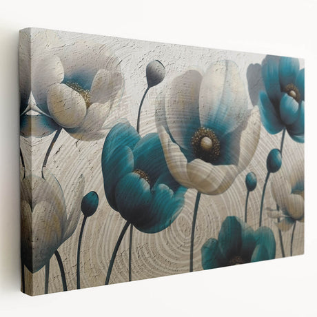 Abstract canvas wall art showcasing dynamic strokes and lines in vibrant colors, elegantly stretched for a modern aesthetic. Ideal for contemporary home decor or office spaces.