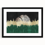 Abstract wall art featuring a dynamic design of colorful strokes and lines in a black frame with a mat, perfect for modern home decor. Ideal for enhancing interior aesthetics and adding a contemporary touch to living spaces.