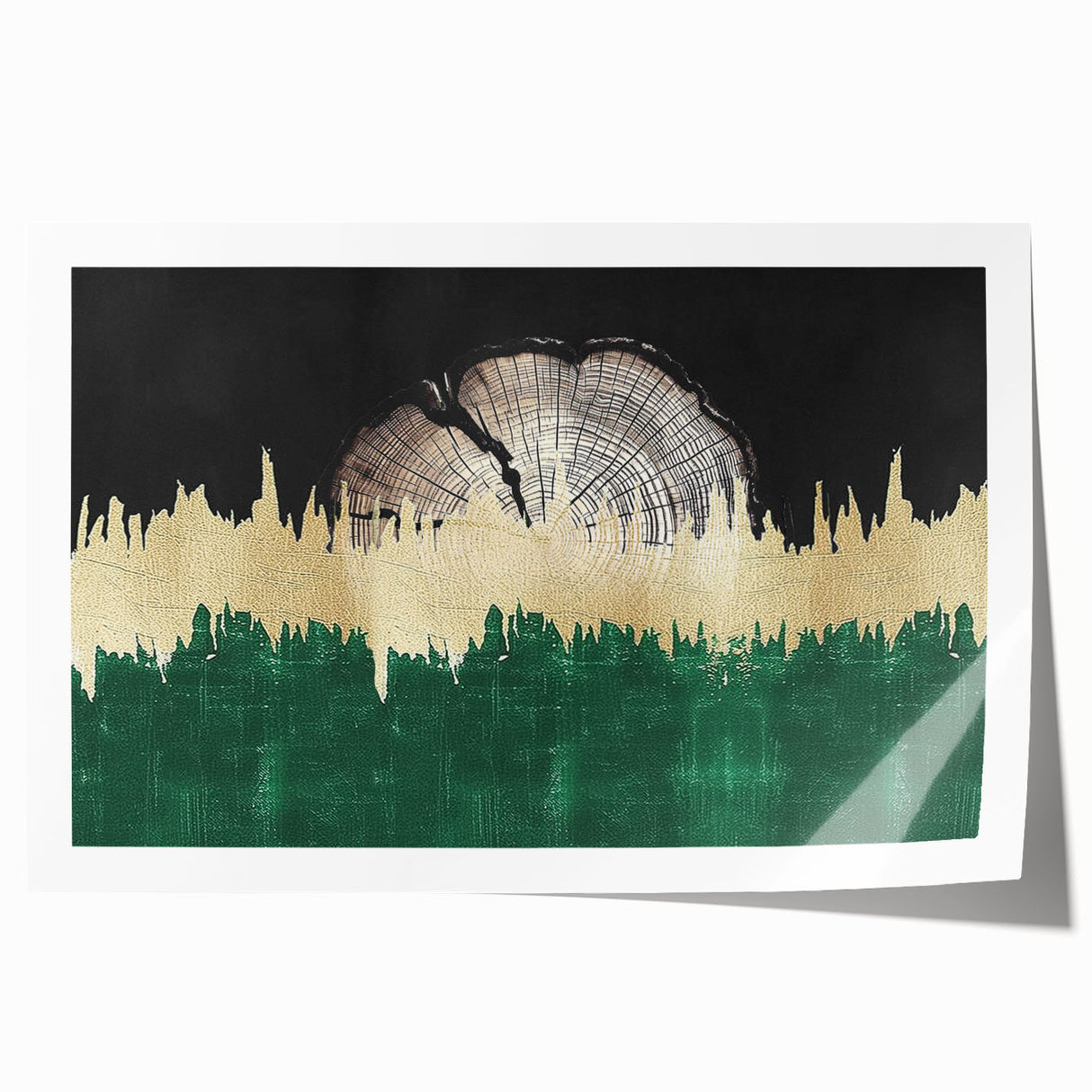 Abstract wall art print showcasing dynamic strokes and lines in vibrant colors, perfect for modern home decor, rolled and ready for framing.