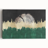 Abstract canvas wall art featuring vibrant strokes and lines in shades of blue, orange, and yellow, perfect for modern home decor, adding a dynamic touch to any space.