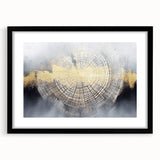 Abstract wall art featuring dynamic strokes and lines in a modern design, framed with a matte black finish, showcasing a sophisticated aesthetic perfect for contemporary decor.