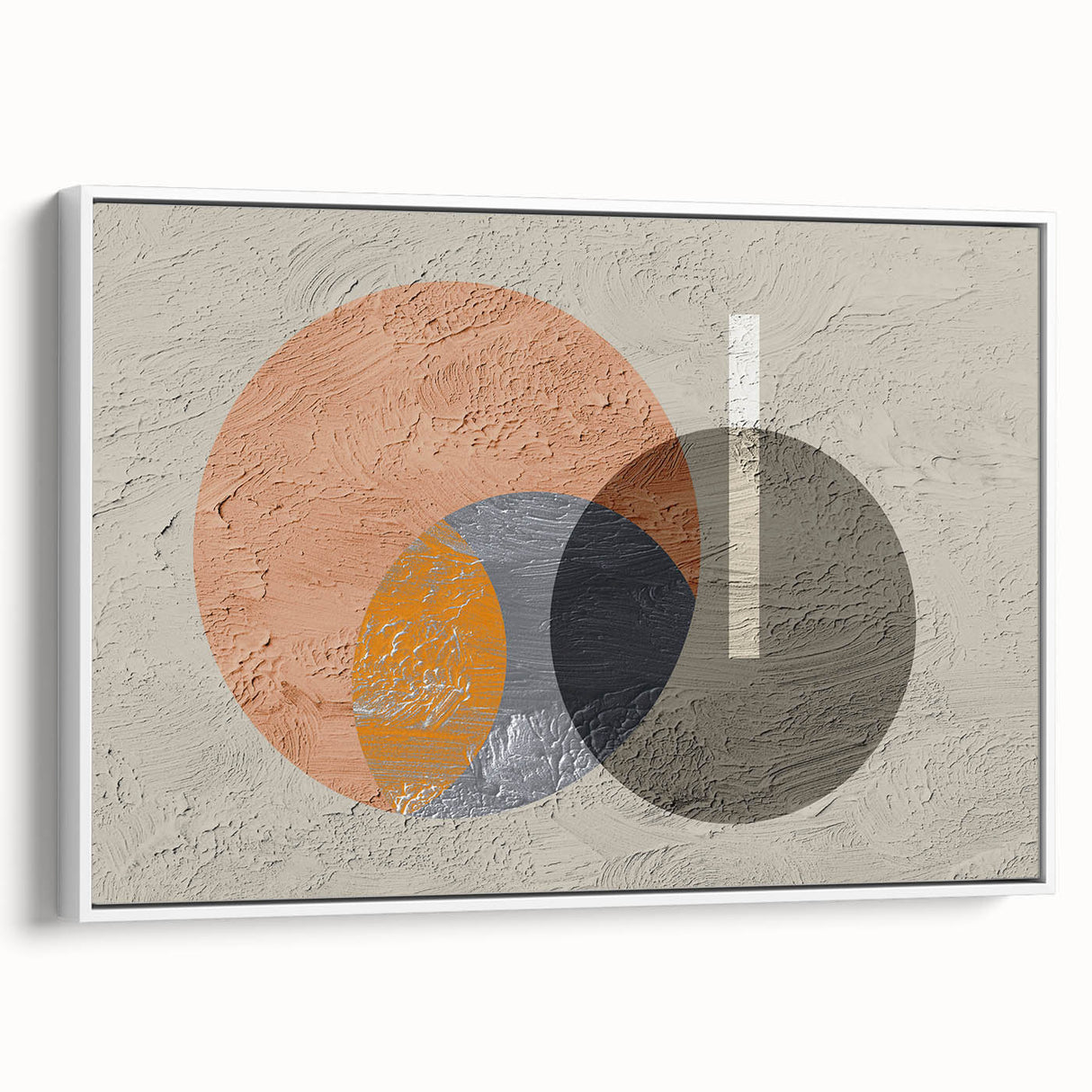 Framed wall art featuring an abstract design of colorful strokes and lines on a white background, showcasing a modern aesthetic ideal for contemporary decor.