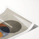 Abstract strokes and lines design in vibrant colors on a rolled print, ideal for modern home decor, showcasing a contemporary art style that enhances any space.