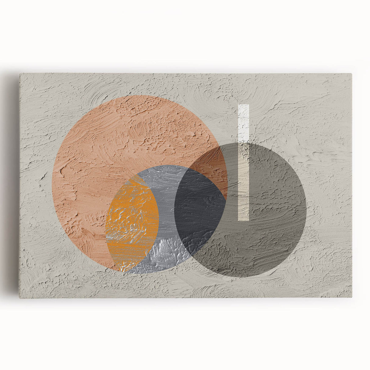 Abstract canvas wall art featuring vibrant strokes and lines with a modern design, ideal for contemporary decor, showcasing a harmonious blend of colors.