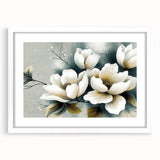 Abstract wall art featuring colorful strokes and lines in a modern design, framed with a white mat, showcasing a contemporary aesthetic perfect for home decor.