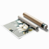 Abstract wall art print featuring vibrant strokes and lines in a variety of colors, showcasing a modern design ideal for contemporary home decor. The rolled piece is packaged securely in a tube, perfect for easy transport and display.