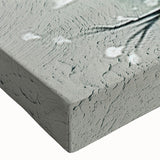 Close-up of abstract strokes and lines design on stretched canvas wall art, showcasing vibrant colors and intricate details for modern home decor.