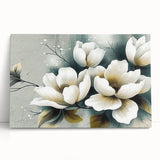 Abstract strokes and lines create a modern art piece in warm hues, displayed as stretched canvas wall art, perfect for contemporary home decor.