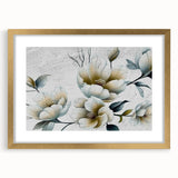 Abstract wall art print featuring bold strokes and lines in a modern design, framed with a gold mat, showcasing a stylish front view ideal for contemporary decor.