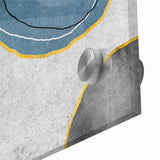 Close-up of an abstract strokes and lines wall art design featuring a blend of vibrant colors and fluid patterns, perfect for modern home decor.