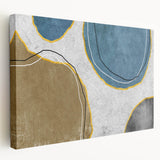 Abstract strokes and lines design wall art on stretched canvas showcases vibrant colors and dynamic patterns, ideal for modern home decor. Perfect for adding a stylish touch to any room.