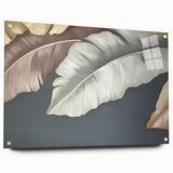 Abstract wall art featuring vibrant strokes and dynamic lines in various colors, displayed in a sleek acrylic glass frame with visible mounting pins, ideal for modern decor.