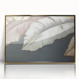 Framed wall art featuring an abstract design with colorful strokes and lines in gold and blue tones, perfect for modern home decor. Stylish and elegant, this piece adds sophistication to any space.