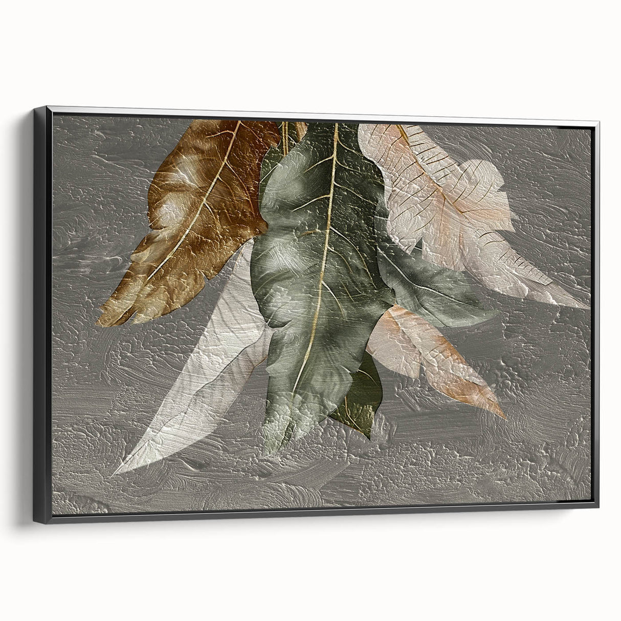 Framed canvas wall art showcasing a modern abstract design with bold black strokes and lines on a light background, perfect for contemporary decor.