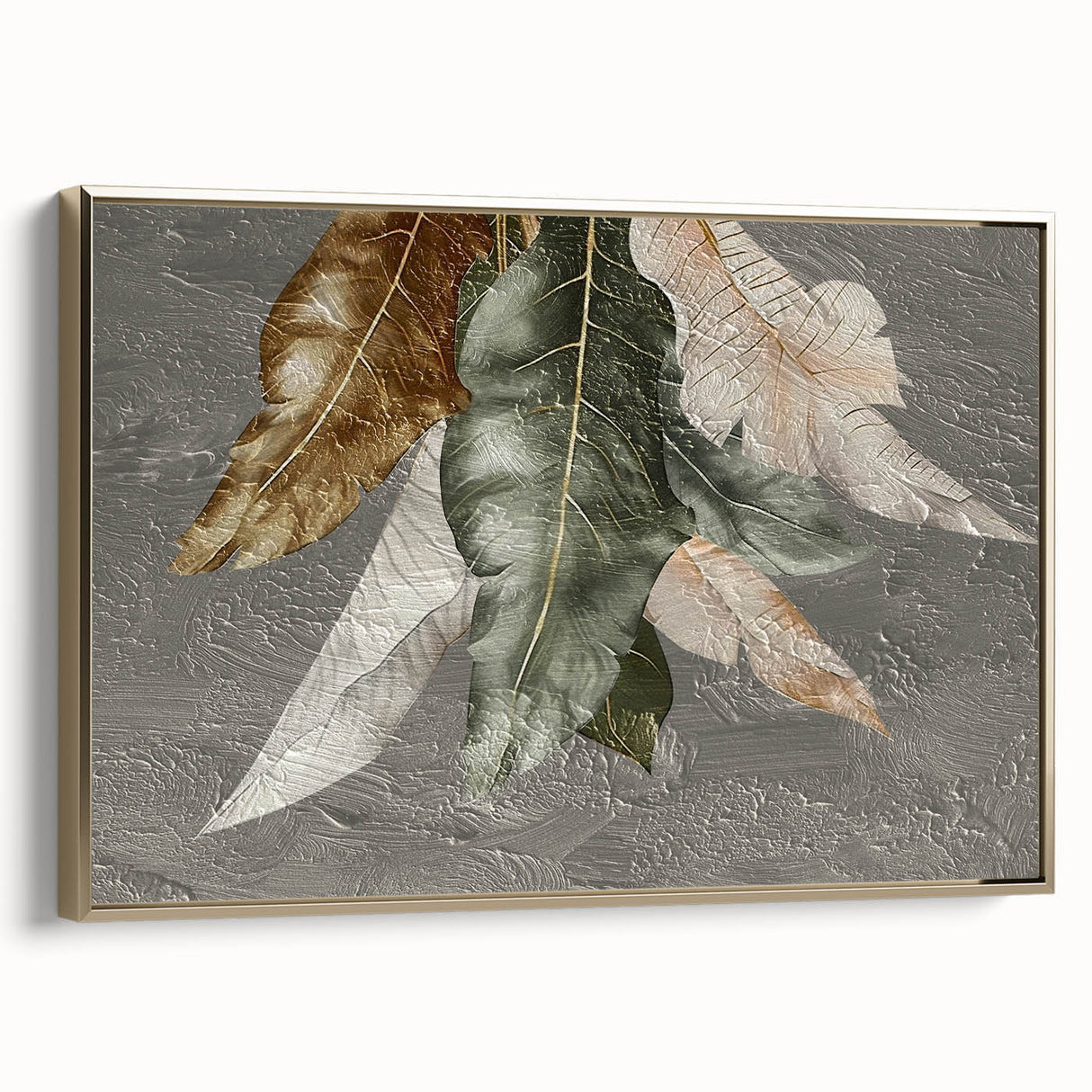 Framed wall art featuring an elegant abstract design of gold and black strokes and lines, showcasing a modern aesthetic perfect for contemporary decor.