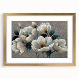 Abstract strokes and lines wall art design in a gold frame with mat, showcasing a modern aesthetic ideal for contemporary home decor. Perfect for adding elegance and style to any room.