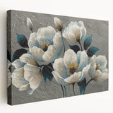 Abstract strokes and lines design on a stretched canvas wall art piece, showcasing vibrant colors and dynamic patterns, ideal for modern home decor.