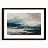 Abstract wall art featuring bold strokes and lines in a modern design, framed with a black mat, ideal for contemporary home decor. Showcases a striking visual contrast that enhances any interior space.