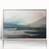 Framed wall art featuring an abstract design of colorful strokes and lines, set against a white background, ideal for modern decor and artistic expression.