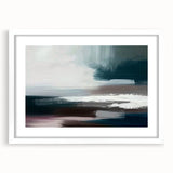 Abstract wall art featuring a striking design of colorful strokes and lines, framed with a white mat, ideal for modern home decor. This piece adds a vibrant touch to any interior space.