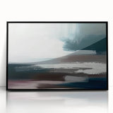 Framed wall art showcasing an abstract design with dynamic strokes and lines in black and white, adding a modern touch to home decor. Perfect for minimalist aesthetics.