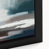 Framed canvas close-up showcasing an abstract strokes and lines design from the 696 Wall Art Collection, featuring vibrant colors and modern artistic flair, ideal for contemporary decor.