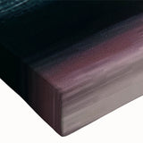 Close-up of a stretched canvas featuring an abstract design of colorful strokes and lines, showcasing vibrant hues of blue, yellow, and red, ideal for modern home decor.