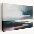 Stretched canvas artwork displaying an abstract design of vibrant strokes and lines in hues of blue, yellow, and red, showcasing modern artistic flair.