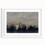 Abstract strokes and lines design wall art framed in white matting, showcasing a modern aesthetic ideal for contemporary decor, enhancing any living space.