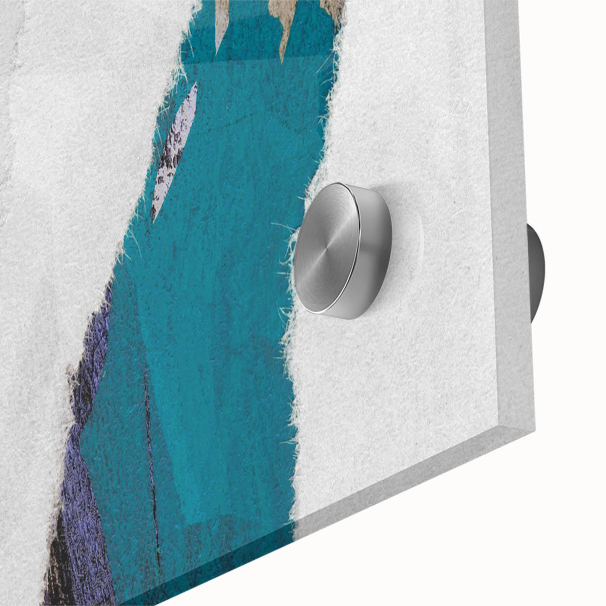 Abstract wall art design showcasing vibrant strokes and lines in a colorful composition, printed on acrylic glass for modern decor.