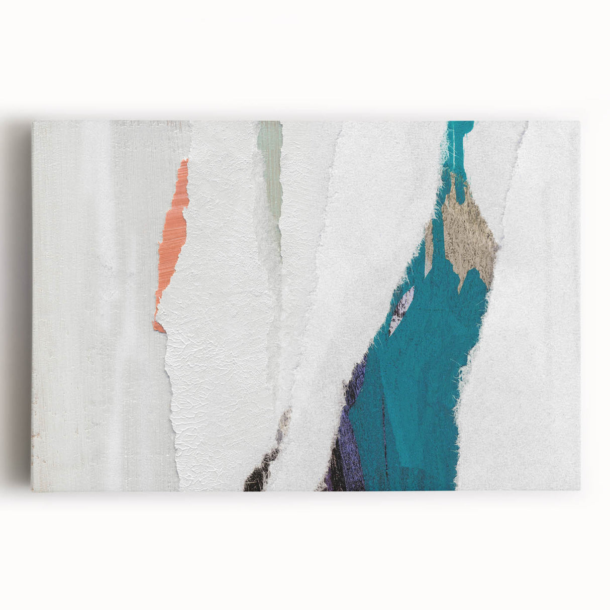 Abstract wall art canvas showcasing vibrant strokes and lines in a harmonious blend of colors, ideal for modern home decor accents.