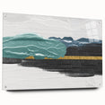 Abstract wall art showcasing vibrant strokes and lines in a modern design, displayed in a side view with pins, ideal for contemporary decor. The acrylic glass finish enhances the colors, making it a striking addition to any room.