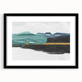 Abstract wall art featuring a modern design of colorful strokes and lines, framed with a black mat, perfect for contemporary home decor. The artwork adds a vibrant touch to any living space, enhancing aesthetic appeal.
