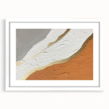 Abstract wall art featuring a collection of colorful strokes and lines, framed with a white mat, showcasing a modern design ideal for contemporary home decor.