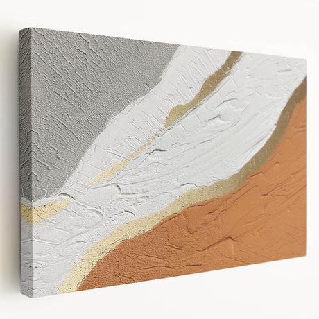 Abstract strokes and lines design on stretched canvas, showcasing a modern wall art collection in vibrant colors, ideal for contemporary home decor.