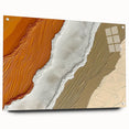 Abstract wall art featuring vibrant strokes and lines in various colors, displayed in a sleek acrylic frame. Perfect for modern home decor and artistic enhancement.