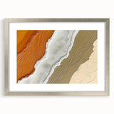 Abstract wall art featuring dynamic strokes and lines in a silver frame with a mat, showcasing a modern design that enhances contemporary decor. Perfect for adding a touch of elegance to any space.