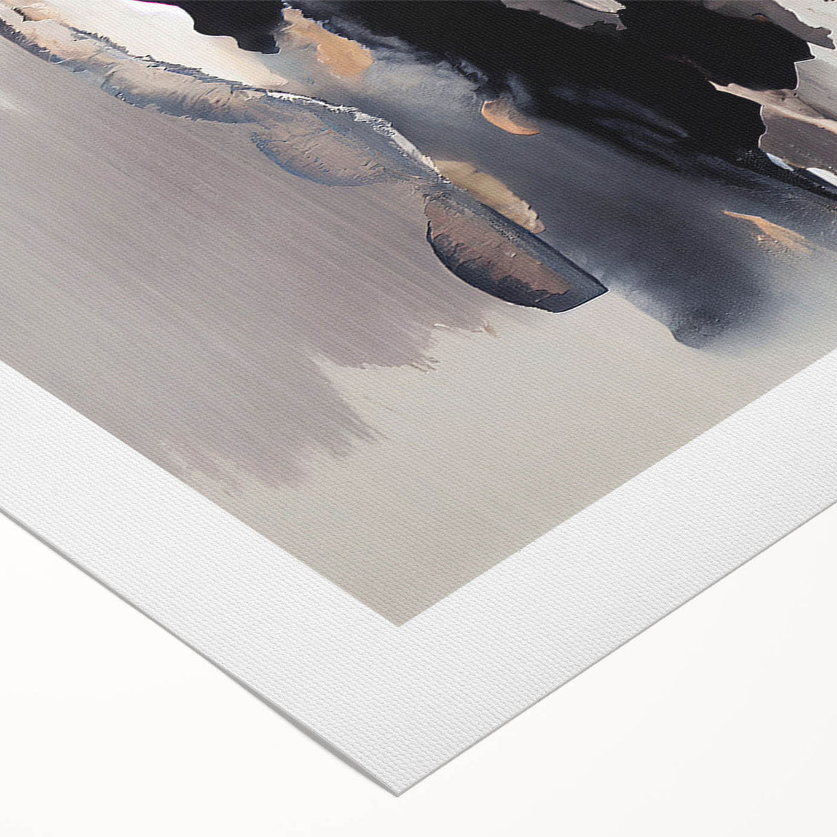 Abstract wall art featuring vibrant strokes and lines in a harmonious blend of colors, ideal for modern decor. Rolled canvas design enhances any interior space.