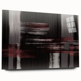 Abstract wall art featuring vibrant strokes and lines in a modern design, displayed in a sleek acrylic frame, capturing contemporary artistic expression and colors.