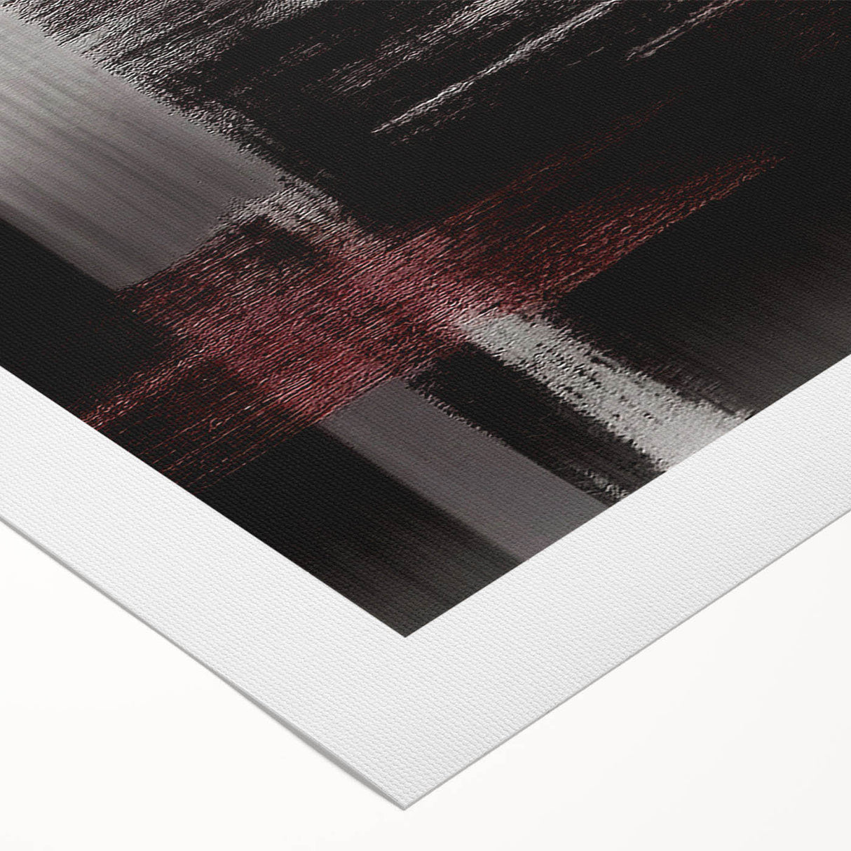 Abstract wall art featuring vibrant strokes and lines in bold colors, ideal for modern home decor. This rolled canvas adds a dynamic touch to any space.
