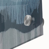 Close-up of an abstract wall art piece showcasing colorful strokes and lines on acrylic glass, perfect for modern home decor and artistic expression.