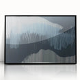 Framed abstract wall art featuring dynamic strokes and lines in black and white, perfect for modern decor. Ideal for adding a contemporary touch to living spaces.