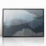 Framed abstract wall art featuring dynamic strokes and lines in black and white, perfect for modern decor. Ideal for adding a contemporary touch to living spaces.