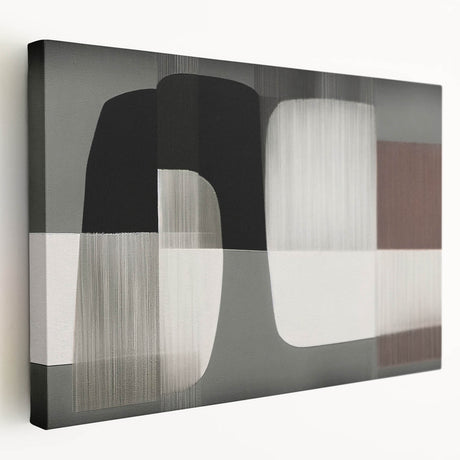 Abstract strokes and lines design on a stretched canvas, showcasing a modern artistic interpretation with vibrant colors and dynamic movement, perfect for contemporary decor.