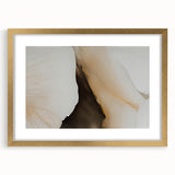 Abstract strokes and lines wall art framed in gold, featuring a modern design with a mat finish, ideal for contemporary home decor and artistic expression.