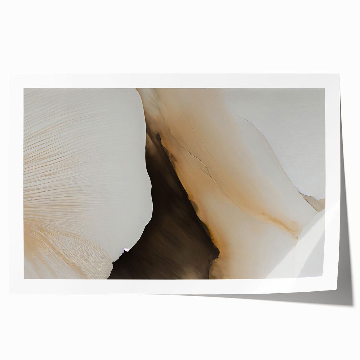 Abstract wall art print showcasing vibrant strokes and lines in shades of blue, orange, and yellow, perfect for modern home decor. Ideal for enhancing artistic interiors.